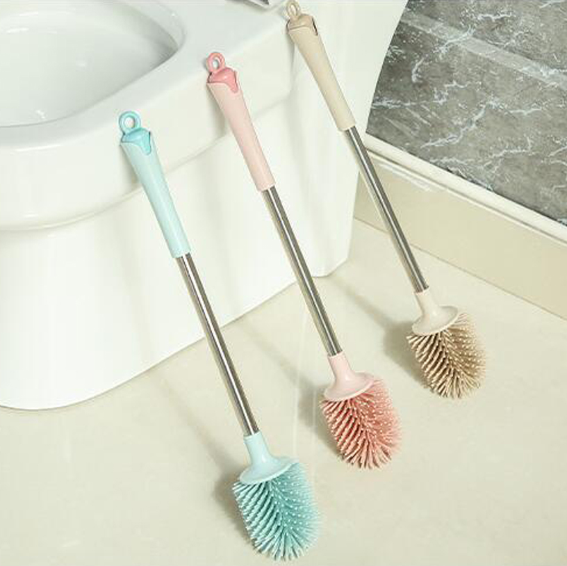 Soft TPR Concise Standing Silicone Toilet Brush