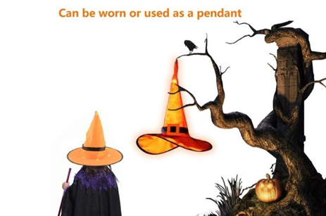 Шляпа ведьмы на Хэллоуин, украшение шляпы ведьмы