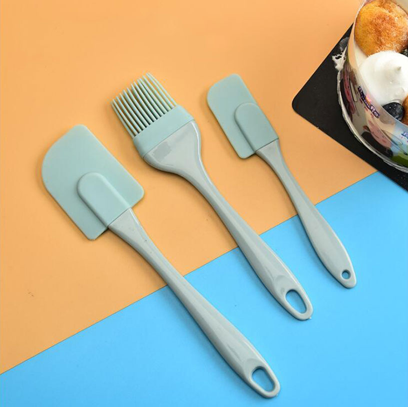 3 pieces silicone oil brush spatula set 2