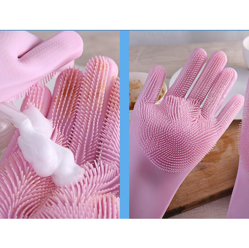 kitchen cleaning gloves heat insulation silicone gloves  6