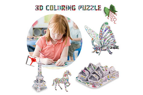 3D головоломки дети ручной работы каракули головоломки DIY игрушки