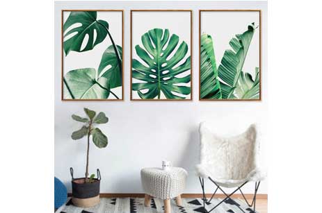 Горячий зеленый пальмовый лист Главная живопись украшения стены