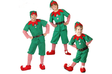 Детский милый костюм эльфа для взрослых, зеленый рождественский костюм для косплея
