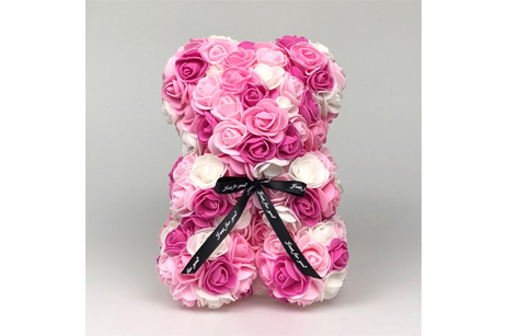 Многоцветный розовый медведь цветок плюшевый мишка подарок