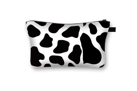 Полиэстеровая сумка для макияжа с принтом коровы