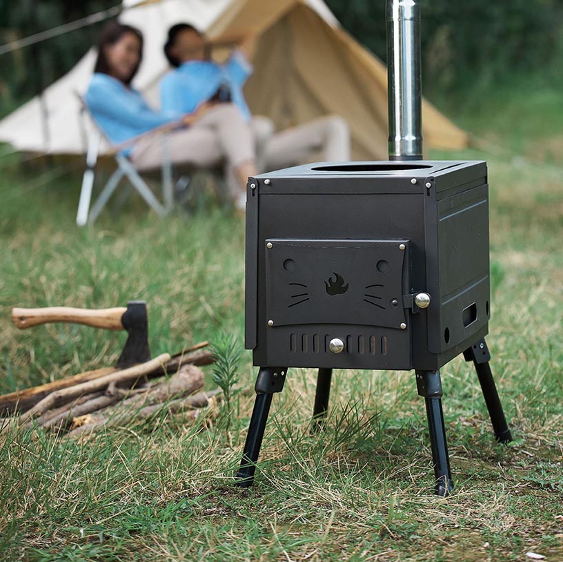 outdoor cooking stainless camping wood stove 1