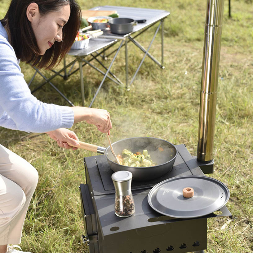 outdoor cooking stainless camping wood stove 8