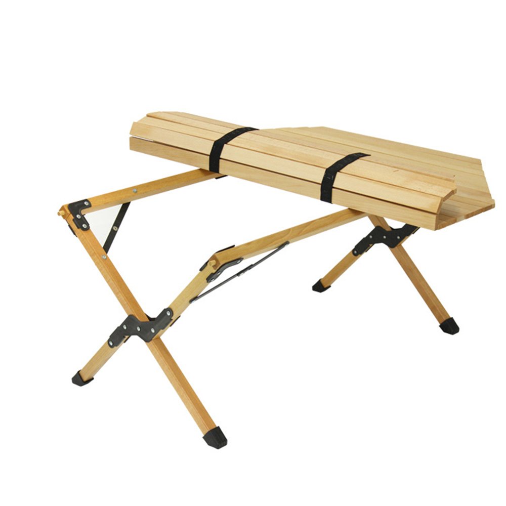 Light beech camping picnic folding table