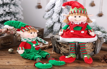 Рождественские мягкие куклы для мальчиков и девочек, праздничные плюшевые игрушки эльфов